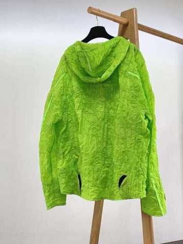 Stone Island Spring Nylon Zip Hooded Jacket Green Note Tall And Weight