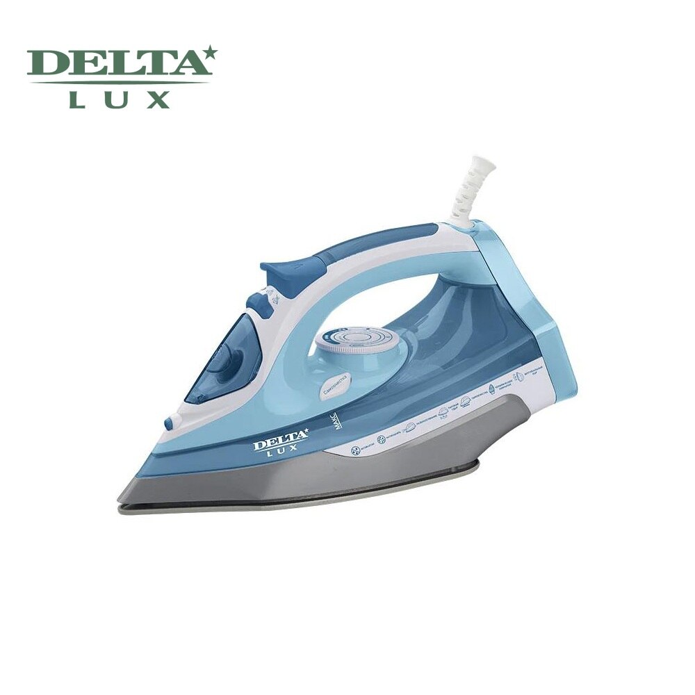 

Утюг DELTA LUX DL-712, белый с серо-голубым, 2400 Вт, керамическое покрытие