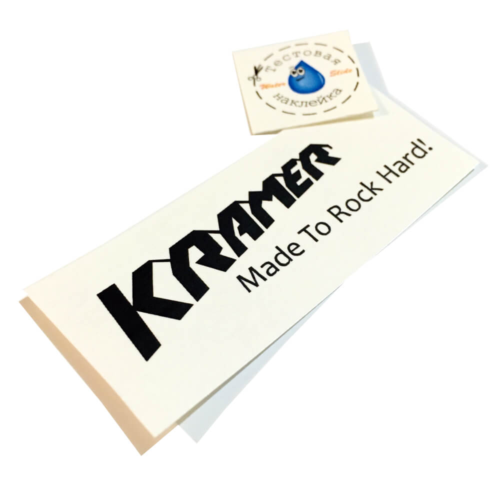 

"Kramer Made to rock hard" декаль водная на headstock