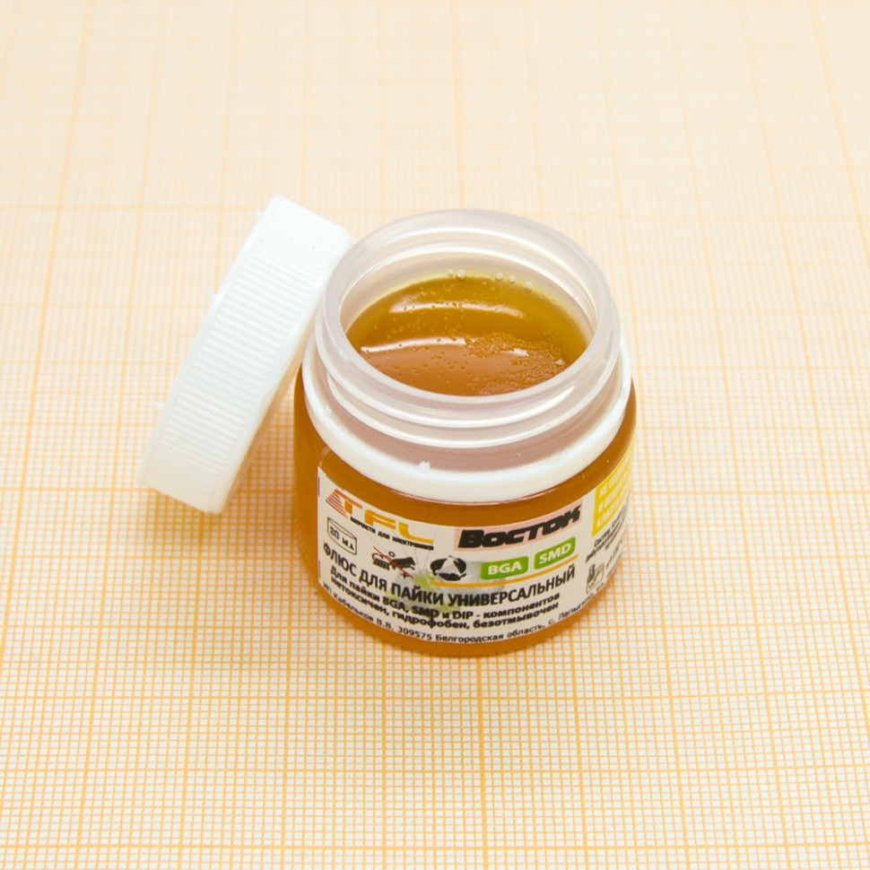 

Флюс гель Восток для пайки SMD (20мл)