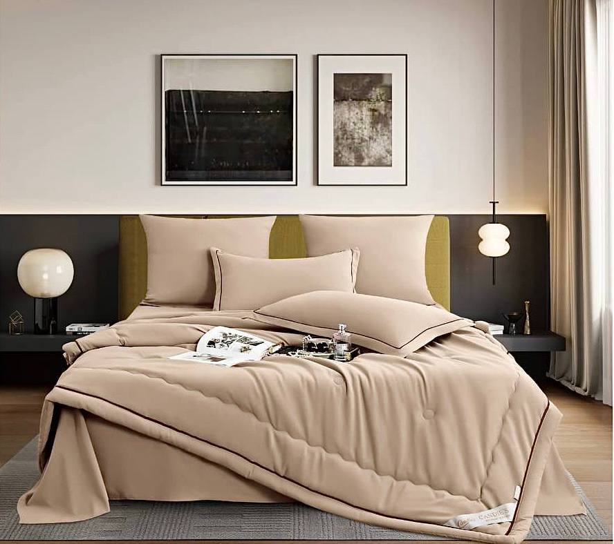 

Бархатное постельное белье с готовым одеялом Сатин Евро Подарочный комплект постельного белья из бархатистого сатина