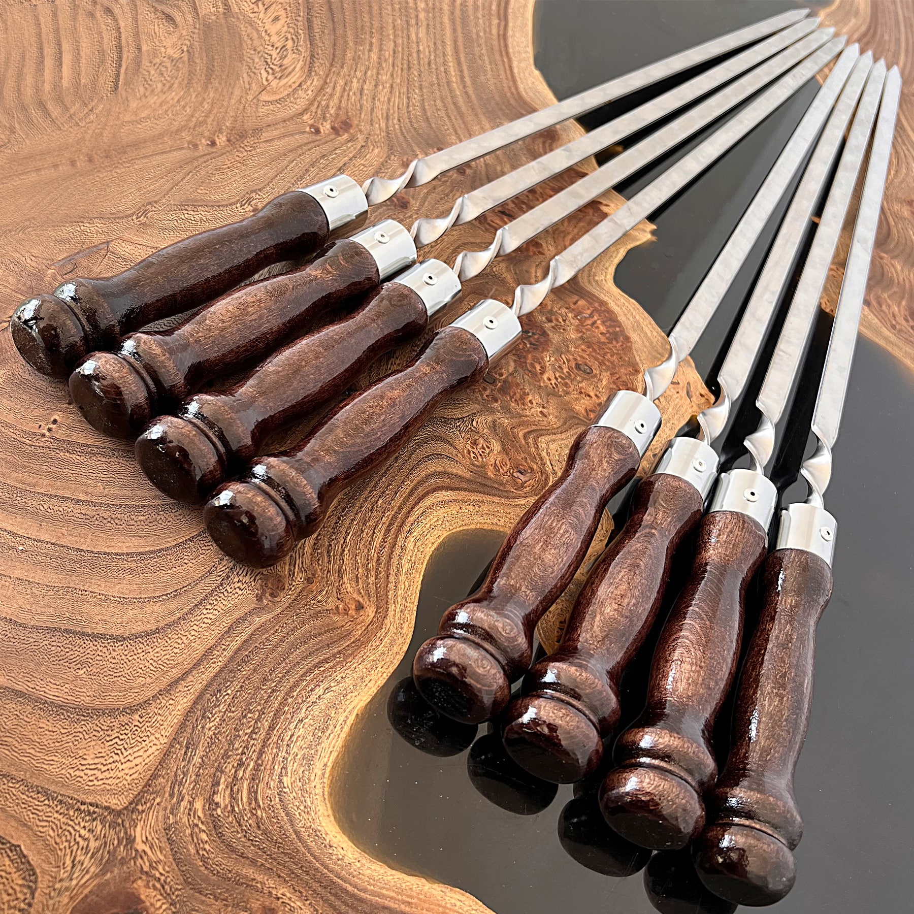 

Шампура для шашлыка. Набор шампуров. Шампур, Шампура с деревянной ручкой. Товары для пикника и мангала