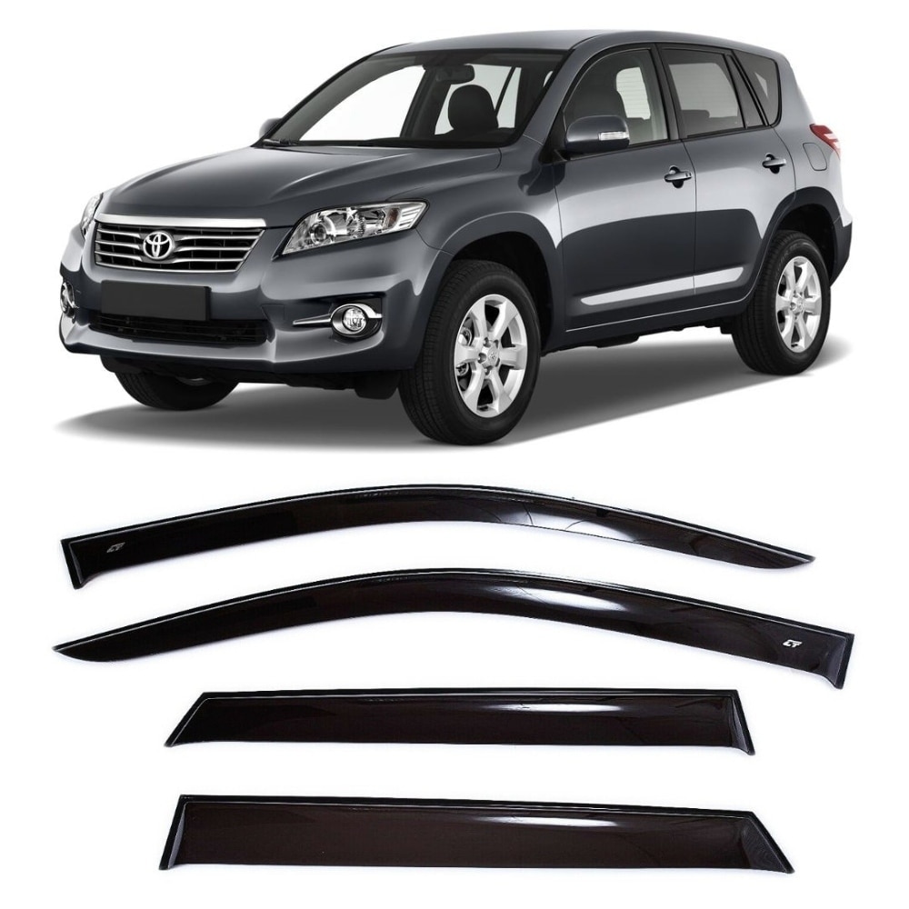 

Дефлекторы окон Cobra Tuning T22006 на авто Тойота РАВ4 (XA30) lll 5 дв. 2006-2013 4 шт./комп. ветровики от дождя солнца и ветра