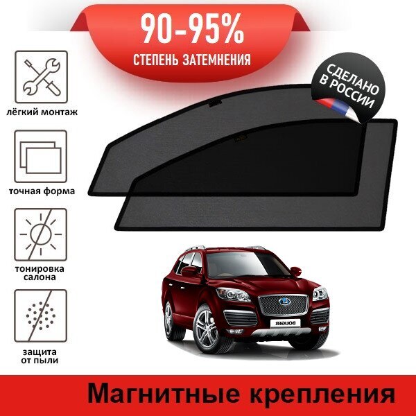

Каркасные автошторки LATONIK PREMIUM на Hawtai Boliger (2011-2015) на передние двери на магнитах