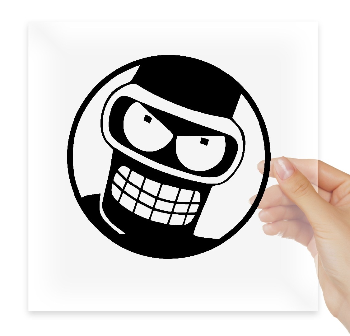 

Автомобильная виниловая наклейка Bender Бендер Футурама, Стикер для окна авто