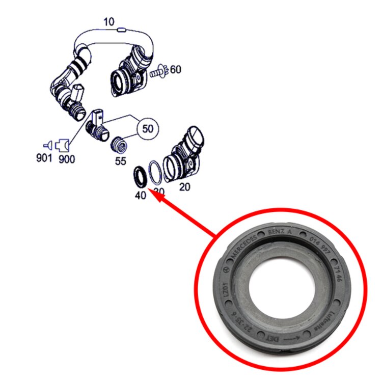 

Сальник КВКГ Mercedes-Benz OM642 A0149977146
