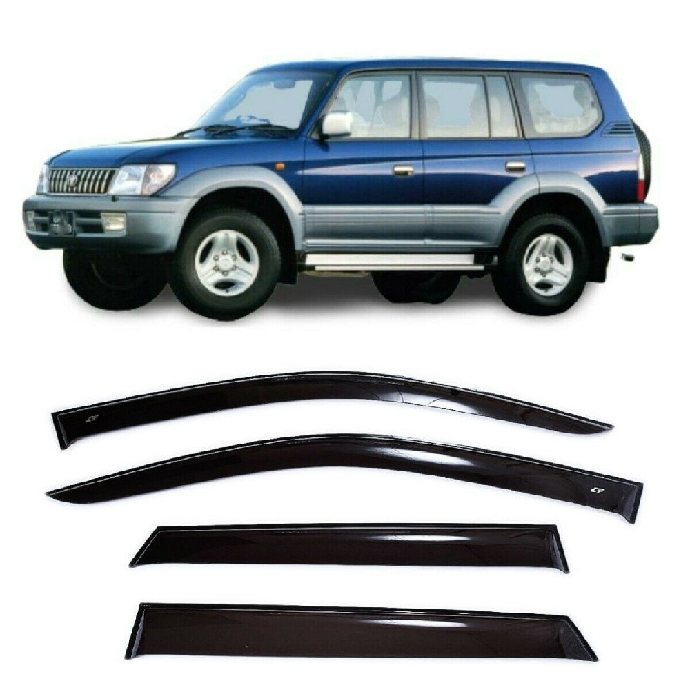 

Дефлекторы окон Cobra Tuning T22596 на авто Тойота Ленд Крузер Прадо 90 1996-2002 4 шт./комп. ветровики от дождя солнца и ветра