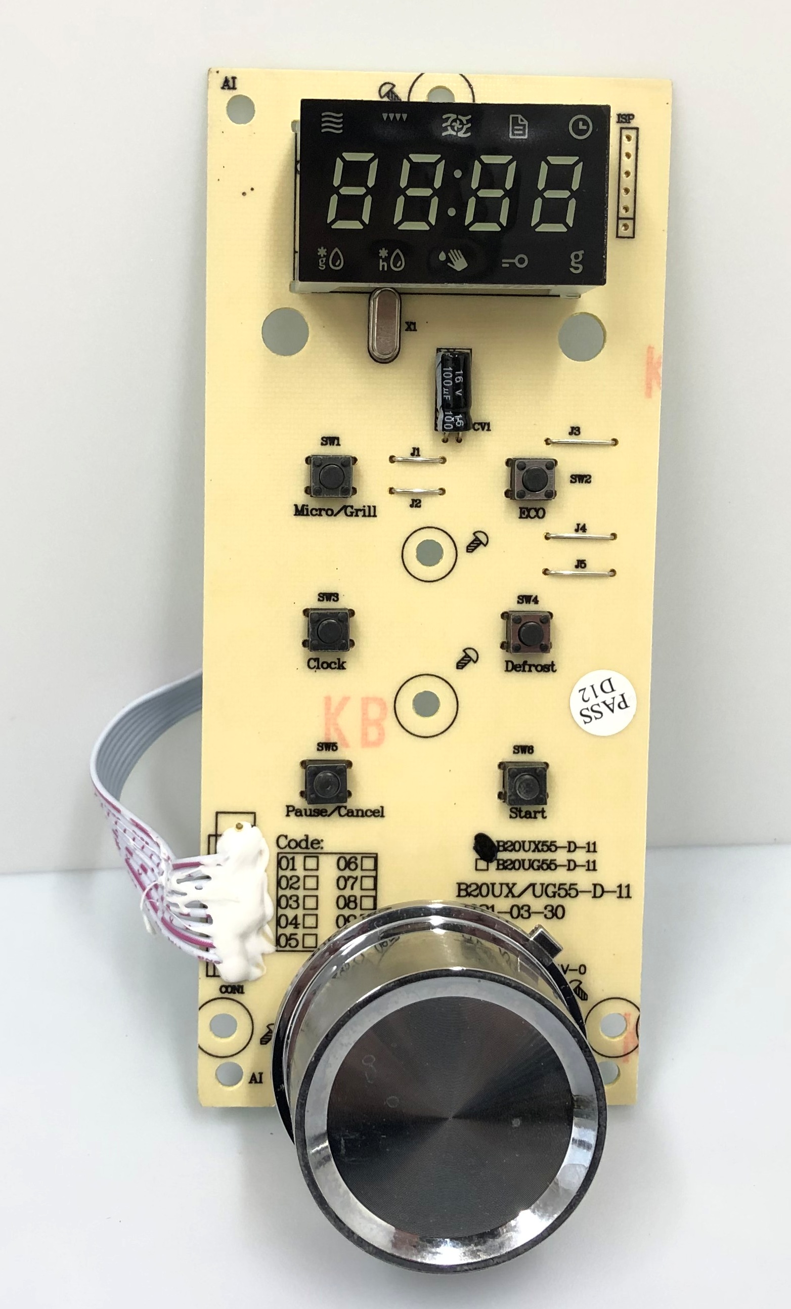 Плата управления, индикации B20UX55-D-11 для микроволновой печи GORENJE MO20A3X