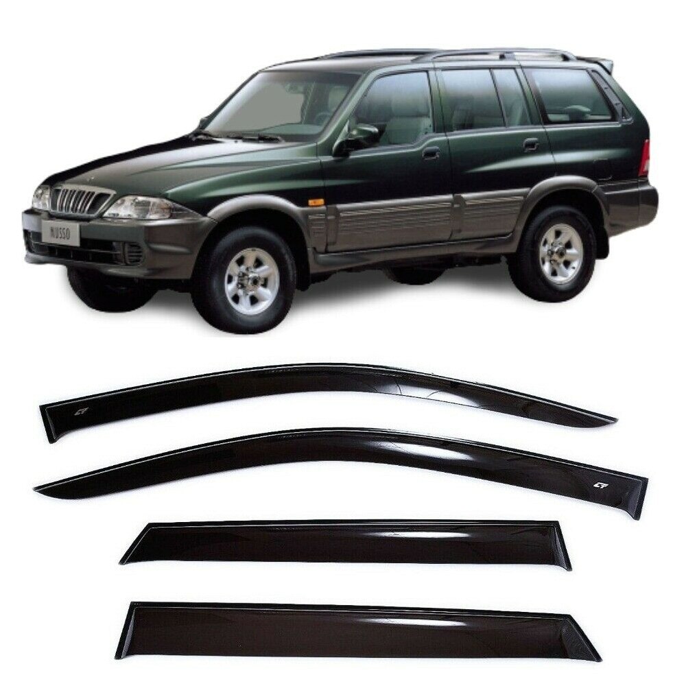

Дефлекторы окон Cobra Tuning S30798 на авто СсангЙонг Муссо 5 дв. 1998-2005 4 шт./комп. ветровики от дождя солнца и ветра