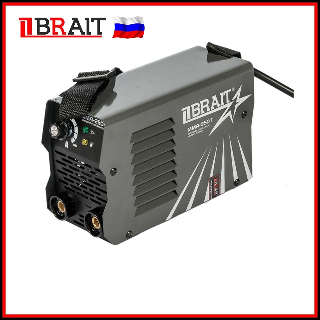 

Инвертор сварочный MMA-250T BRAIT (20-250А), сварочный аппарат 18.01.010.043 d.1,6-5мм;защ.от перегр;анти-прилип;гор.старт