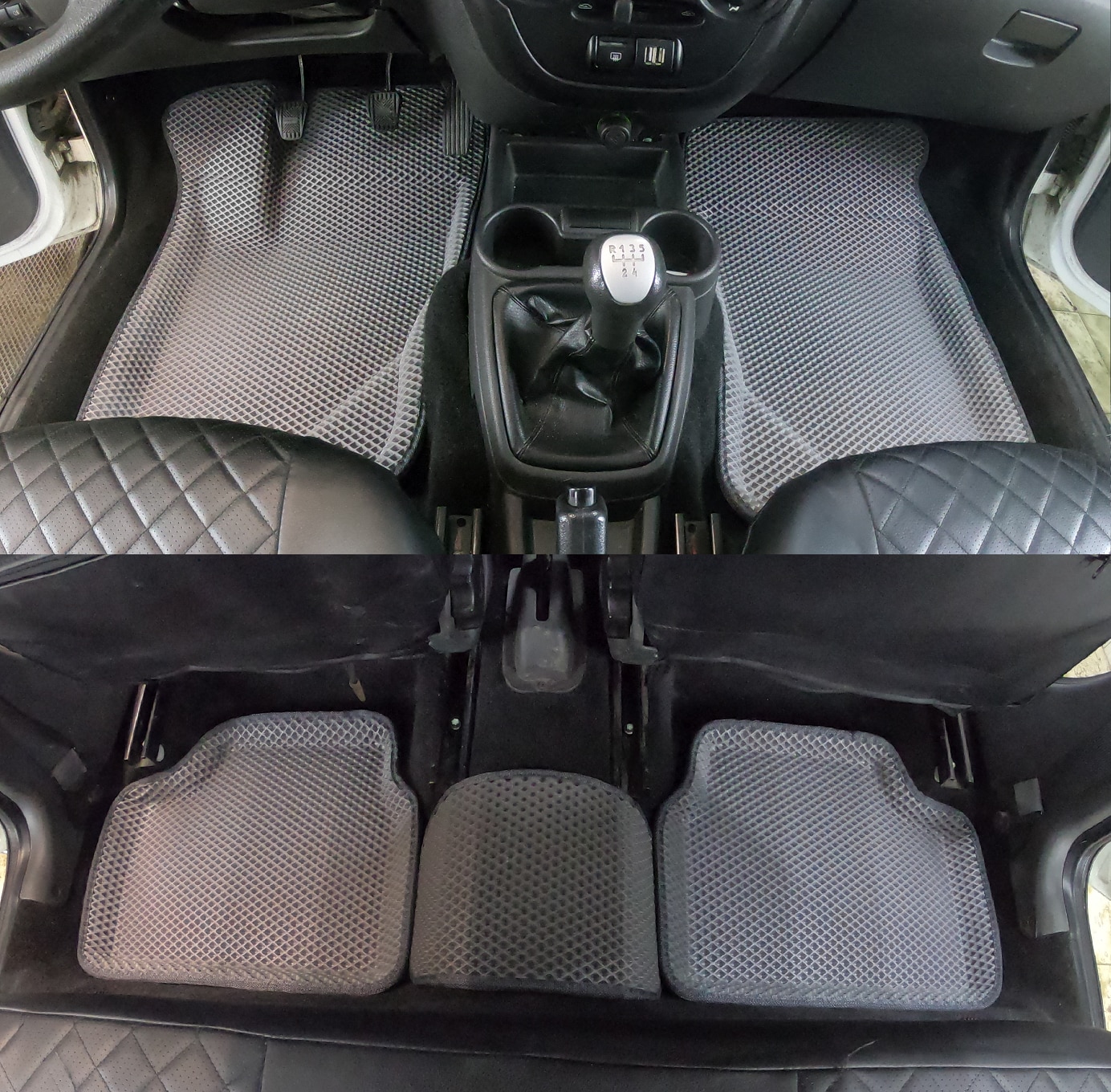 

Автомобильные коврики EVA с ПРЕСС БОРТАМИ на LADA GRANTA, KALINA. DATSUN, серый, PRESS CITY_3D