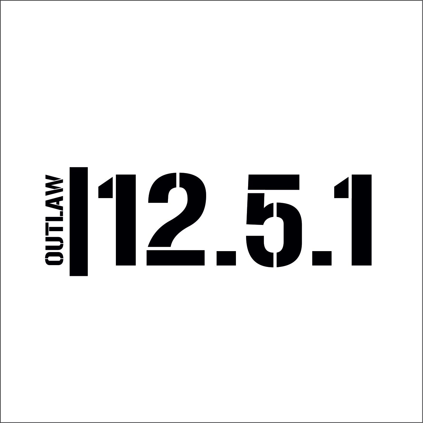 

Виниловая наклейка на машину "12.5.1", стикеры (автомобильные товары)