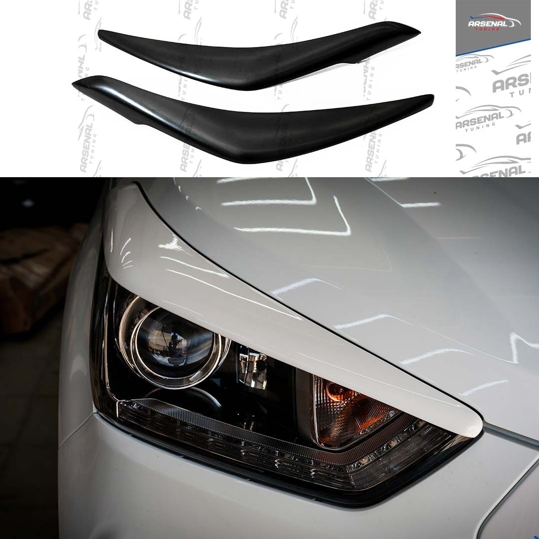 

Накладки на фары Хендай Крета 2016-2021 дорестайлинг АБС пластик тюнинг оптики стайлинг фар ресницы экстерьер