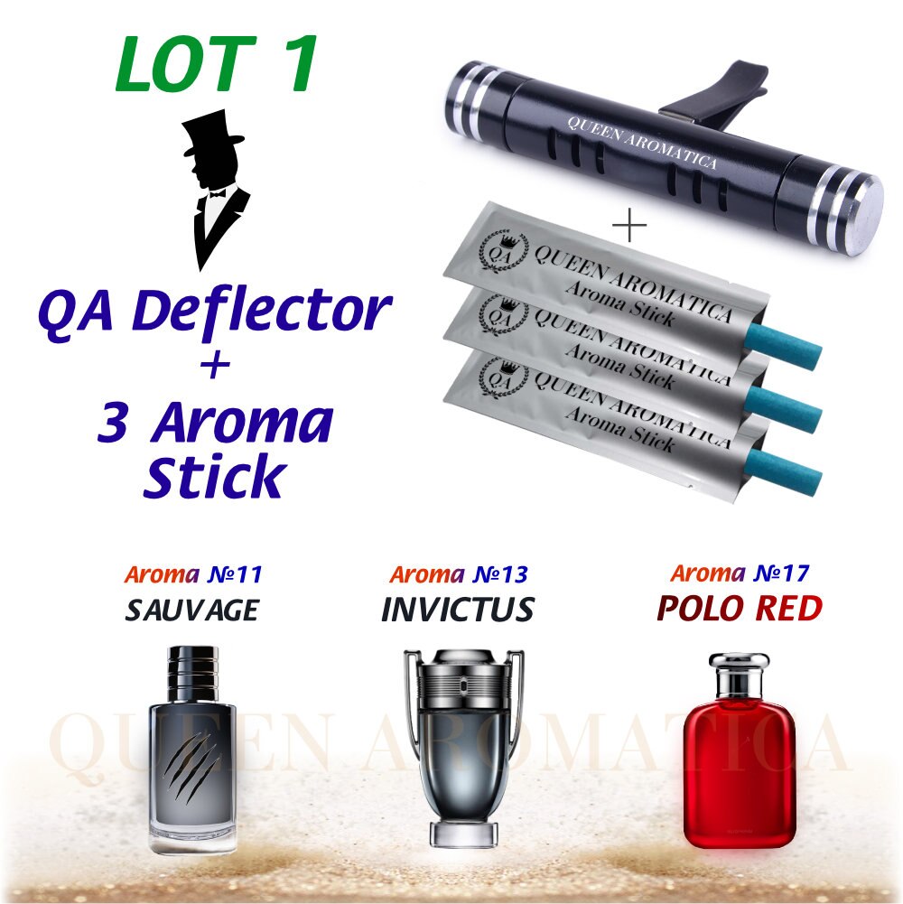 

Ароматизатор для авто Queen Aromatica Deflector (Lot 1+3), Многоразовый, автопарфюм в машину, освежитель воздуха авто