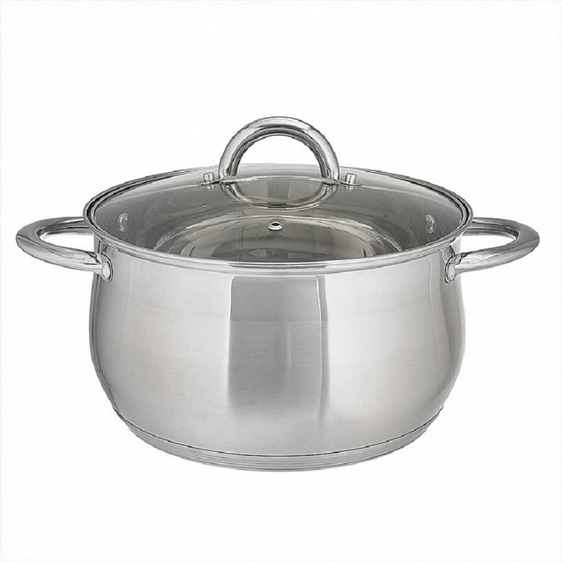 

Кастрюля 4 л. 20 см. из нержавеющей стали со стеклянной крышкой WEBBER BE-353/2