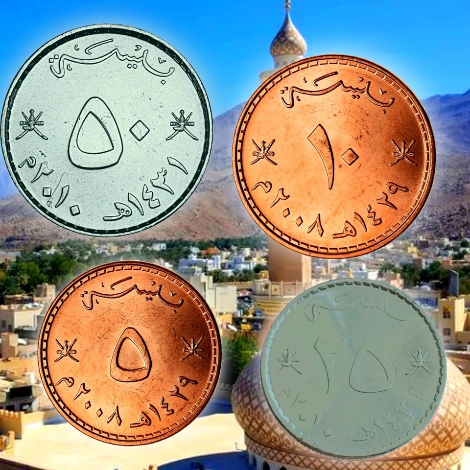 

Оман набор 4шт. 5 10 25 50 байса 2011-2013 год unc
