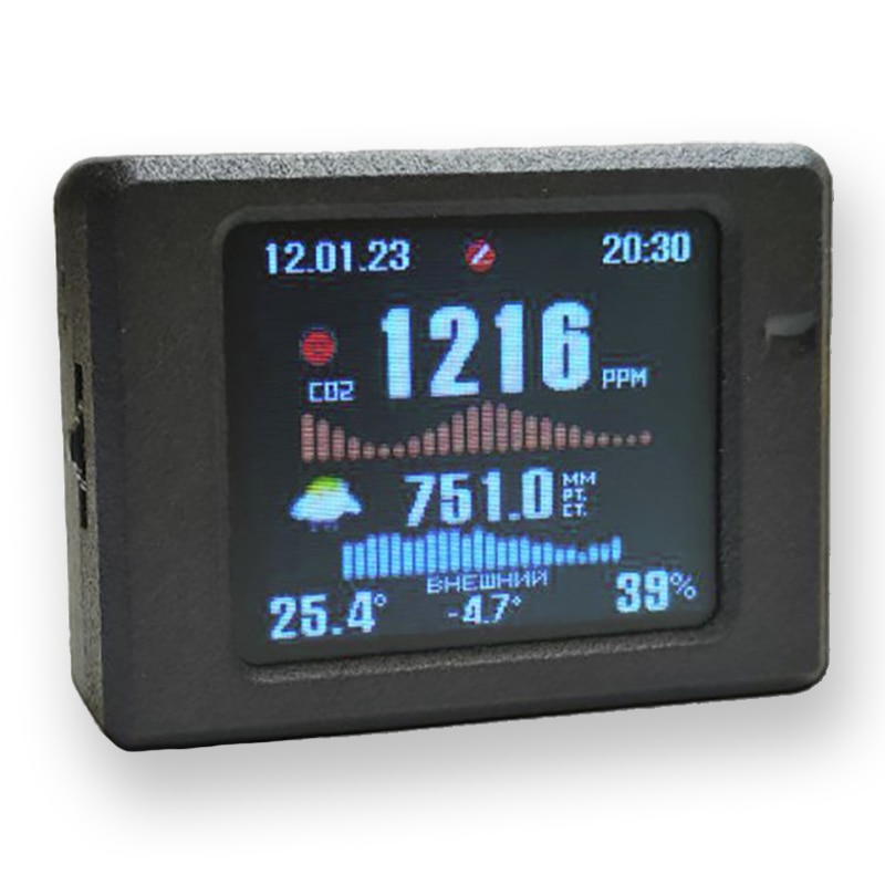 

Комнатный датчик CO2 EFEKTA iAQ S II Zigbee DIY