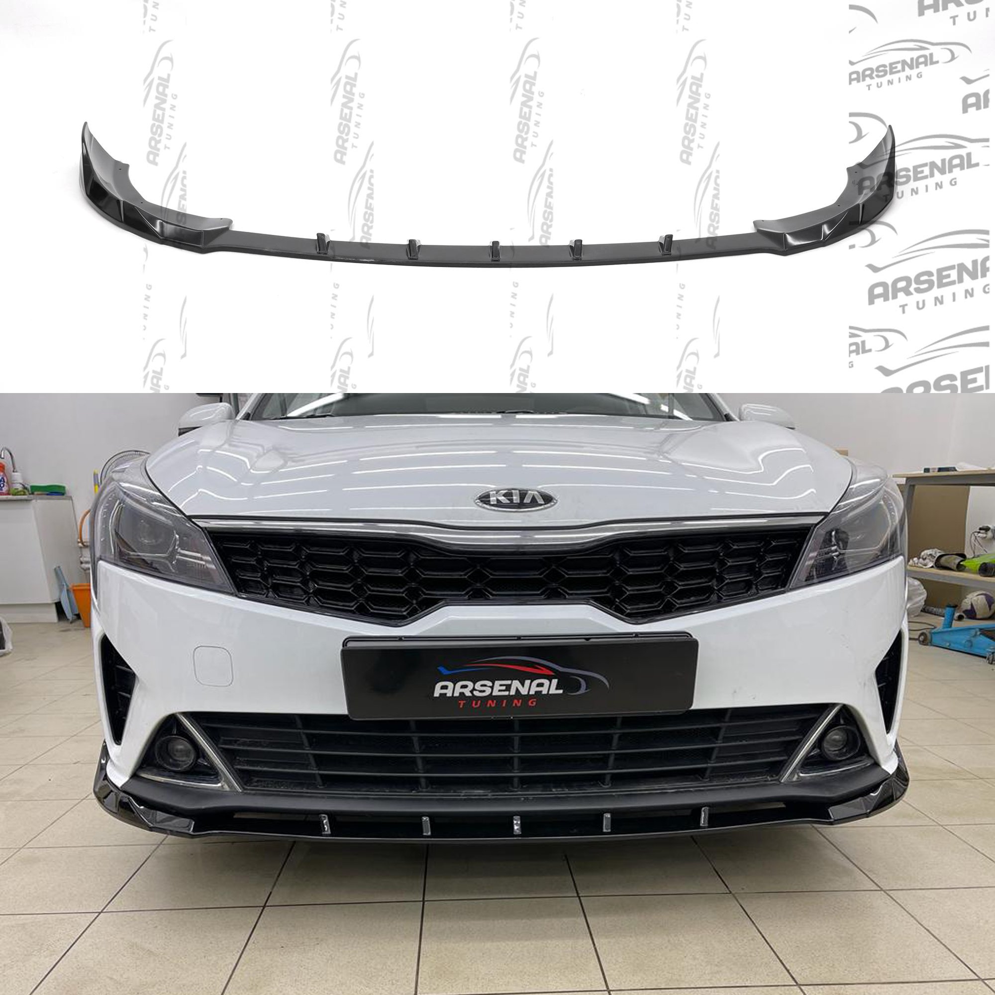

Сплиттер (накладка) на передний бампер для автомобиля Kia Rio 4 (Киа Рио 4) (2020-2023) (рестайлинг)