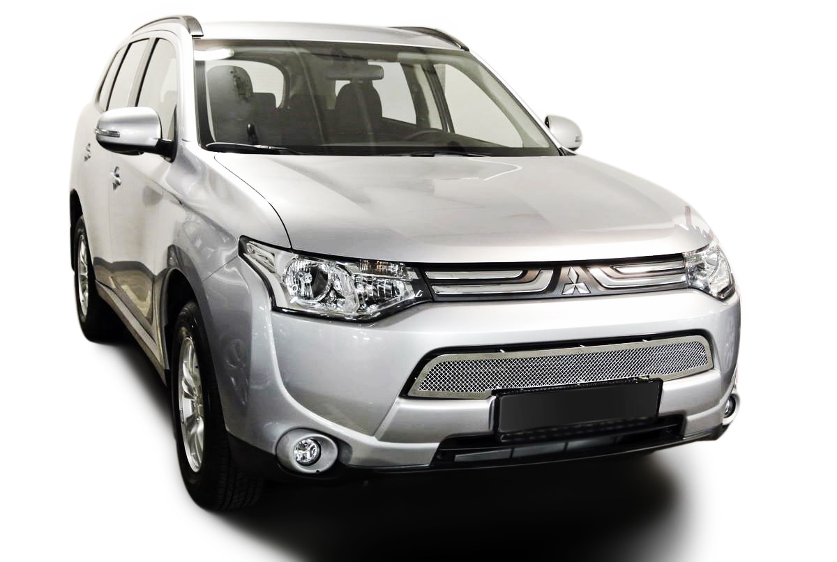 

Накладка на решетку в бампер Fancycar для Mitsubishi Outlander (2012+), сетка 1,5 мм, нержавеющая сталь