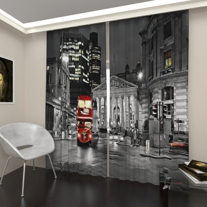 

3D фотошторы Art Paula Бесплатная доставка из РФ Сатен Блэкаут Фототюль Старая Англия 2 шт