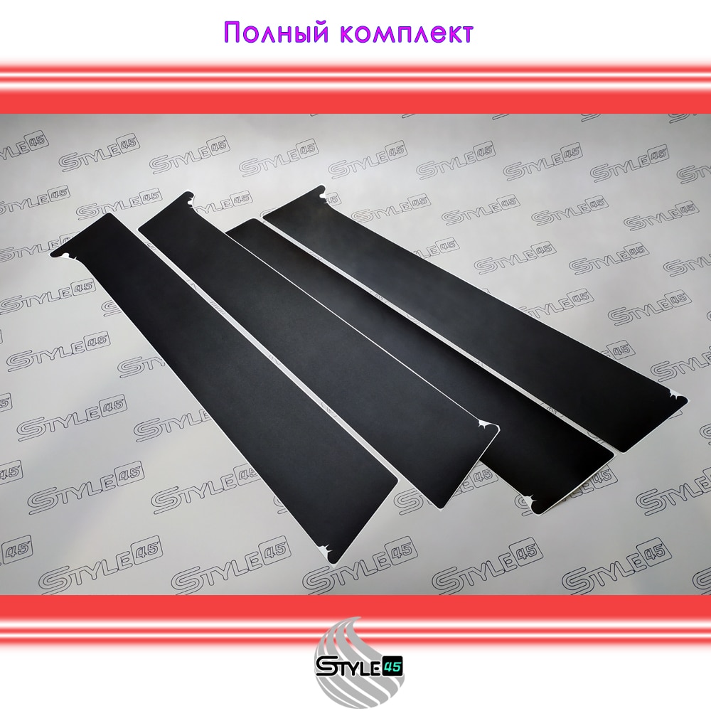 

Наклейки на стойки дверей Рено Логан, Сандеро Renault Logan 1, Renault Sandero 1 sticker Чёрные стойки