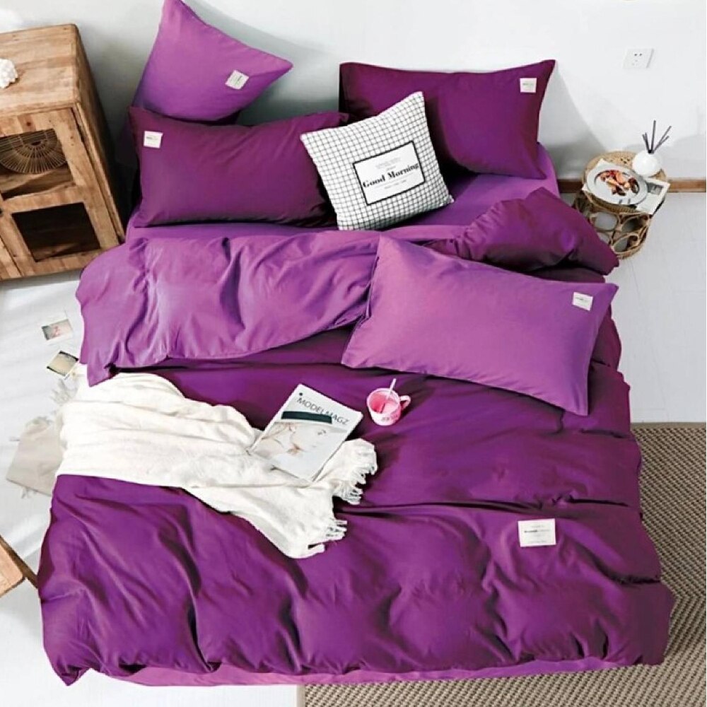 

Комплект Постельного Белья Сатин Жатка Евро 2 спальный 1.5 спальный Подарочный комплект постельного белья Однотонное Яркое