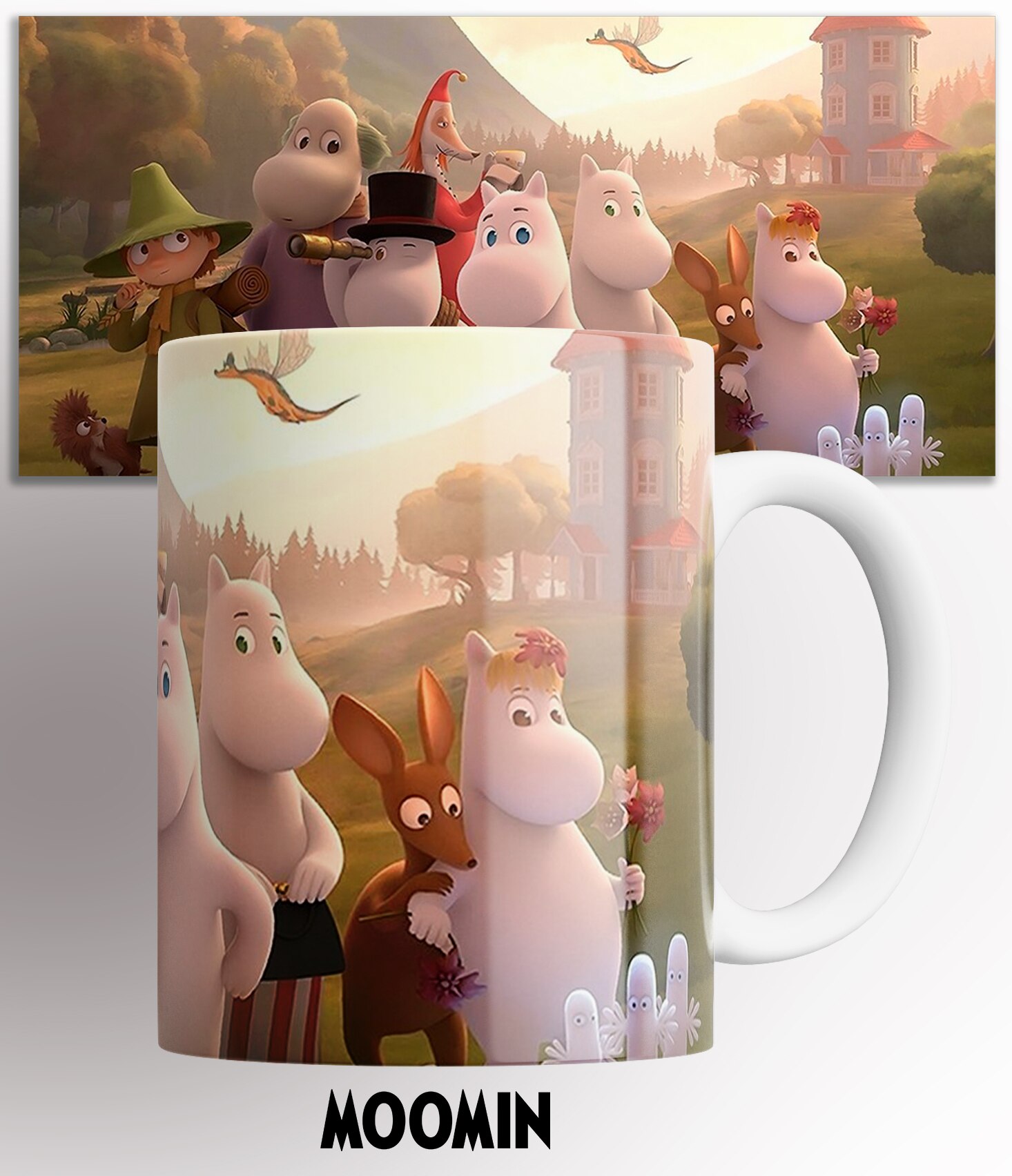 

Кружка Муми-тролли Tanoshii Muumin Ikka сериал , на подарок , с принтом , КР165625 330 мл