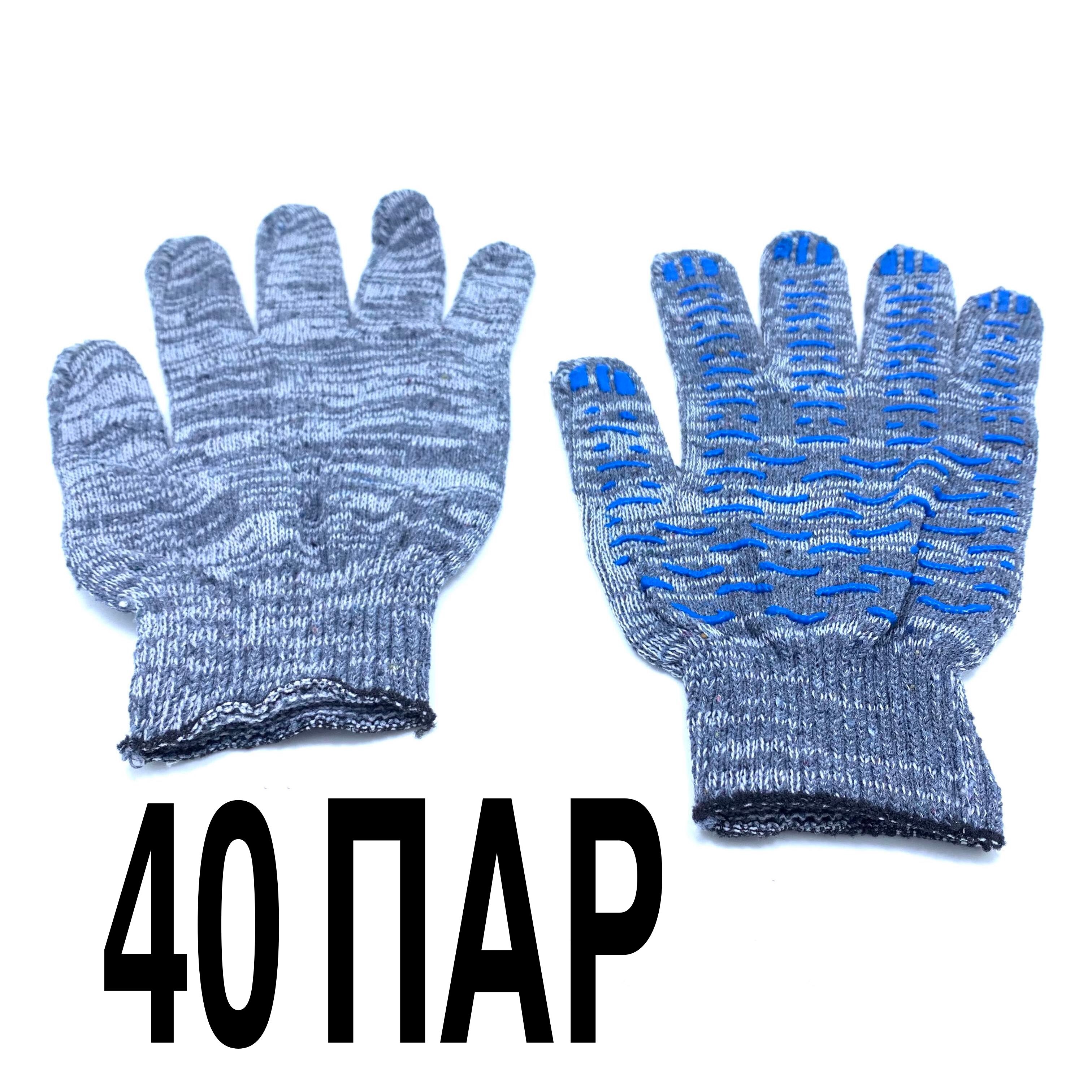 

Перчатки Рабочие защитные х\б 10 класс 5 нитей серые с ПВХ, р.20-22 10/20/40/50 пар