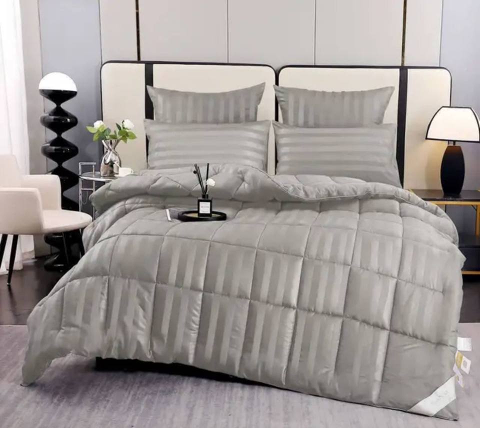 

Постельное белье с готовым теплым одеялом Сатин Однотонное постельное белье Простыня Евро Подарочный Комплект постельного белья