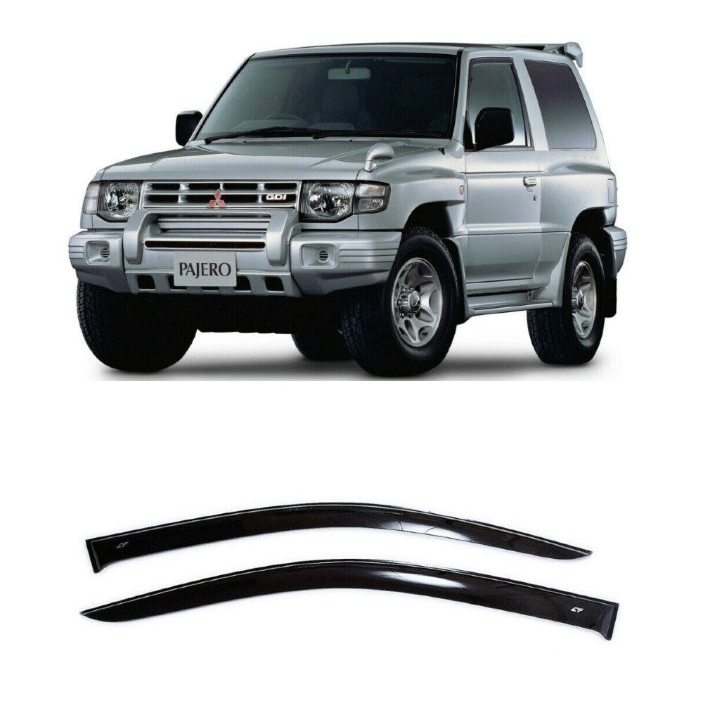 

Дефлекторы окон Cobra Tuning M42591 на авто Митсубиси Паджеро ll 3 дв. 1991-2000 2 шт./комп. ветровики от дождя солнца и ветра