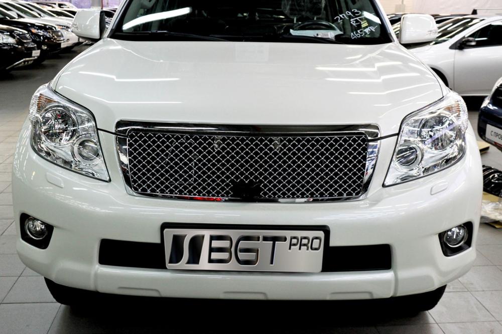 

Решетка радиатора FancyCar "Bentley Style" с местом под камеру для Toyota Land Cruiser Prado 150 (2010+), (CHR) Хром