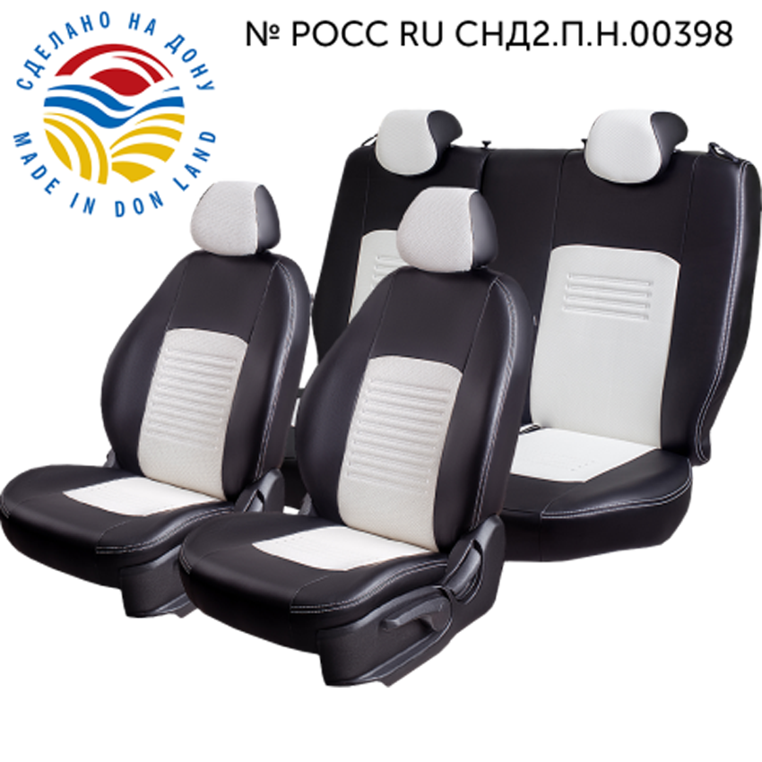 

Для Chevrolet Aveo (Т300) с 2012-2015 гв. (Шевроле Авео) модельные чехлы на сиденья из экокожи [Модель Турин Экокожа]