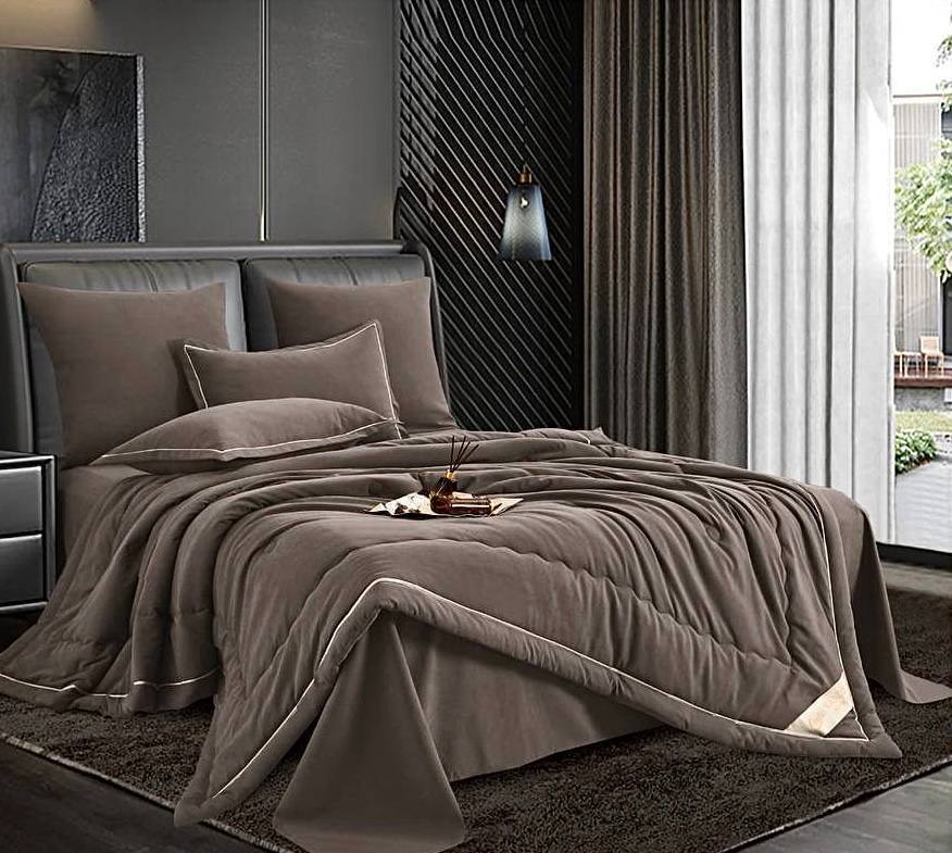 

Бархатное постельное белье с готовым одеялом Сатин Евро Подарочный комплект постельного белья из бархатистого сатина