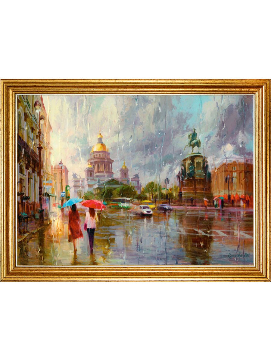 

Картина "Летний дождь в Питере" 30х40 см., художник - Ковалёв В.