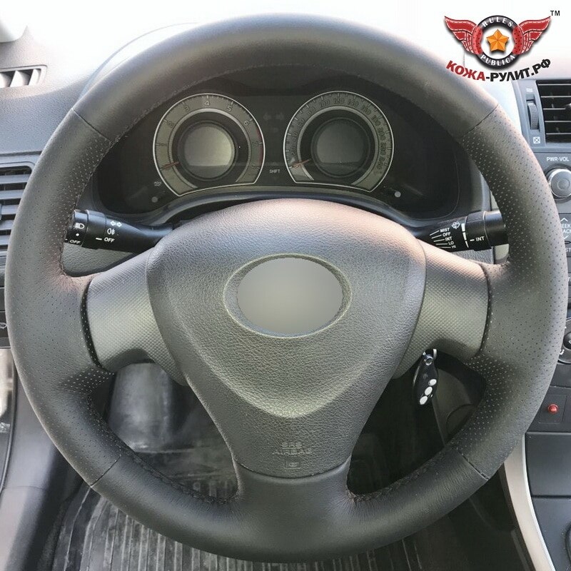 

Оплетка из натуральной кожи на руль Toyota Corolla X (E140, E150) (2006-2012), Matrix II (E140) (2008-2014), Auris I