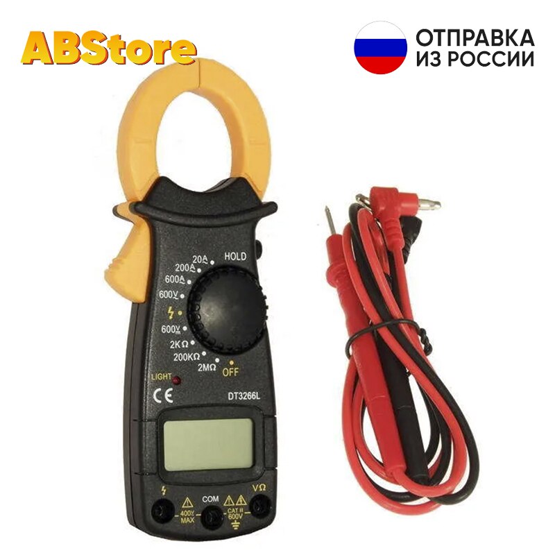 

Мультиметр цифровой DT2366L токовые клещи для измерения AC DC напряжения сопротивления токоизмерительный тестер для электрика
