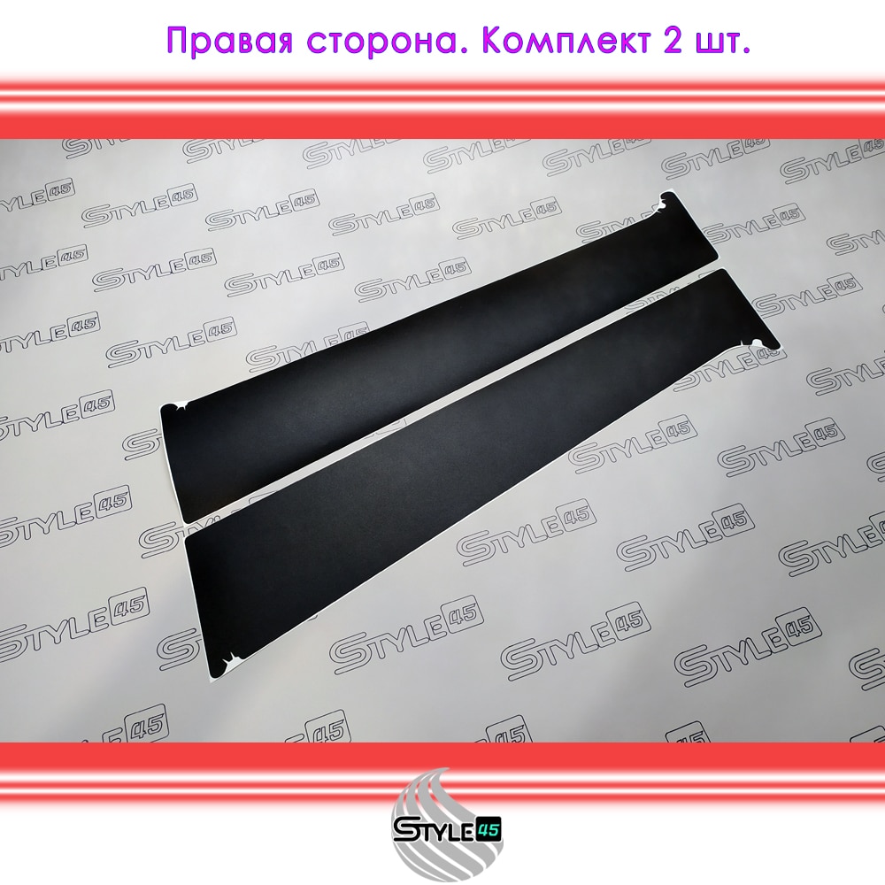 

Наклейки на стойки дверей Рено Логан, Сандеро Renault Logan 1, Renault Sandero 1 sticker Чёрные стойки