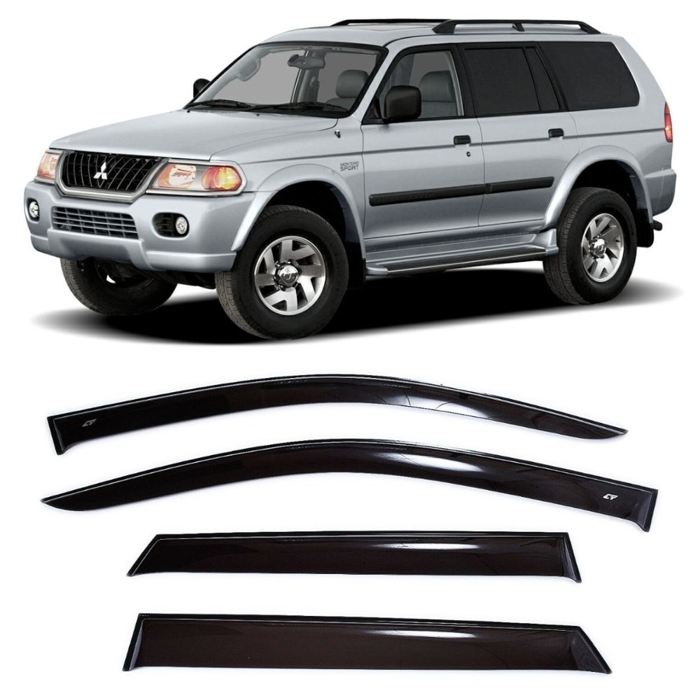 

Дефлекторы окон Cobra Tuning на авто Митсубиси Паджеро Спорт 1 I 5 дв. 1998-2007 4 шт./комп. ветровики от дождя солнца и ветра