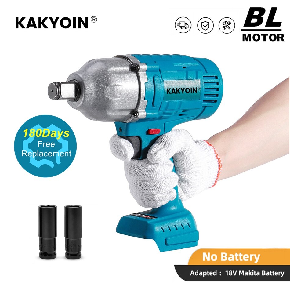 

2000N.M Высокий крутящий момент Электрический ударный гайковерт Бесщеточный автомобильный гаечный ключ Аккумуляторный 3/4 Разъем