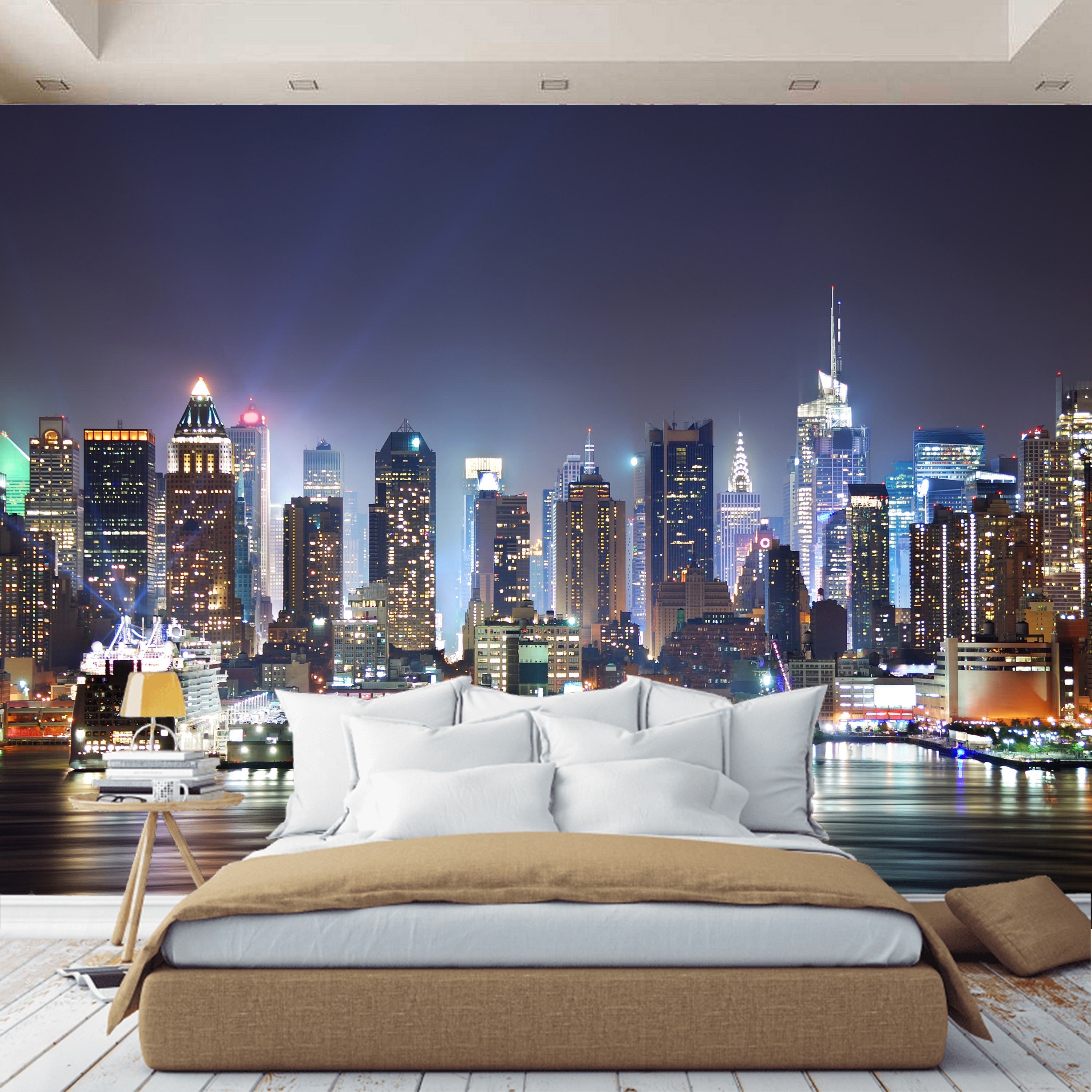 

Обои фотообои фотообои 3d на стену обои флизелиновые фото обои на стену Яркий мегаполис ночью с высоты птичьего полета.
