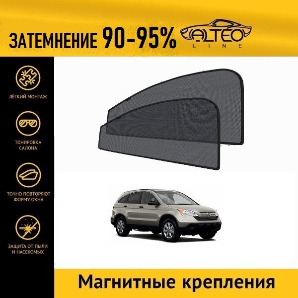 

Каркасные автошторки ALTEO PREMIUM на Honda CR-V 3 (2007-2010) на передние двери
