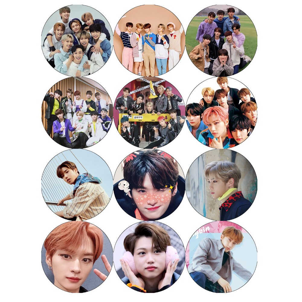 

Набор наклеек 12 шт. d 6,5 см стикеры Stray; Kids; Стрей; кидс; дети; k-pop; к-поп; кпоп; kpop