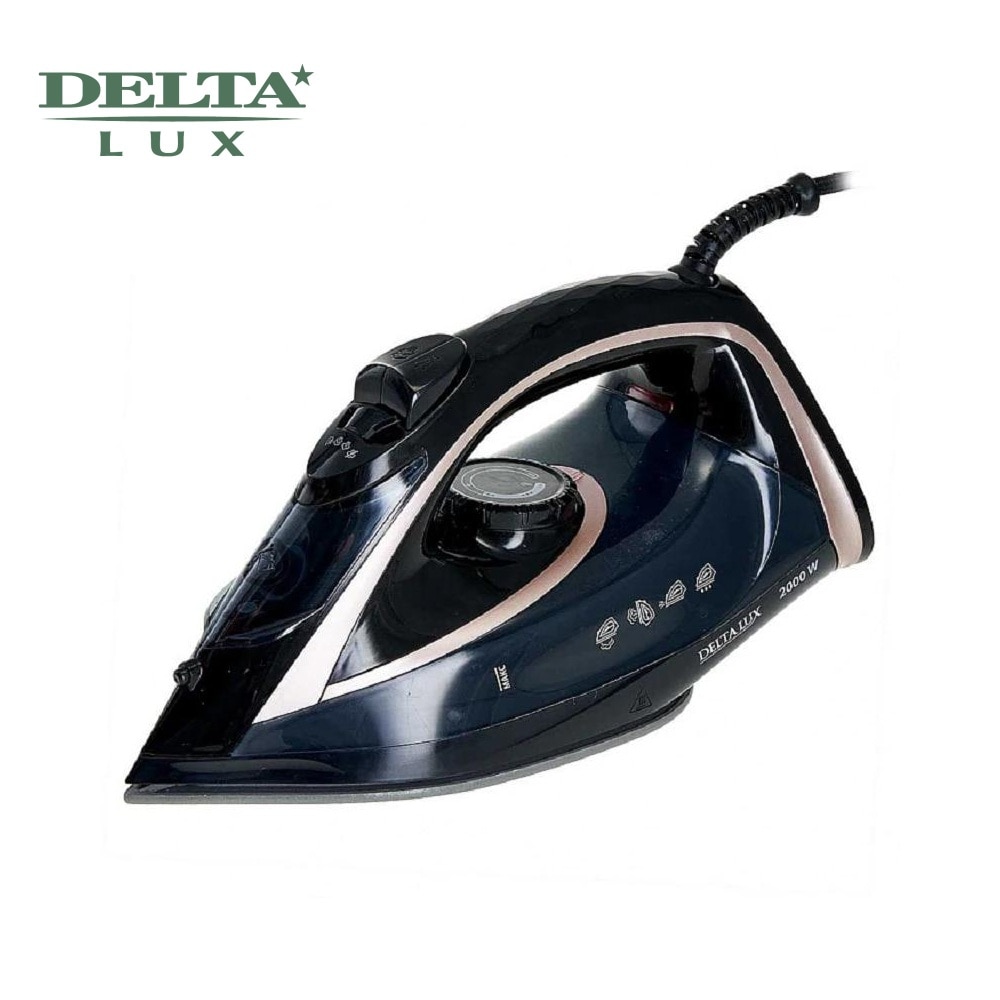 

Утюг электрический DELTA LUX DE-3001, 2000 Вт, черный с бронзовым