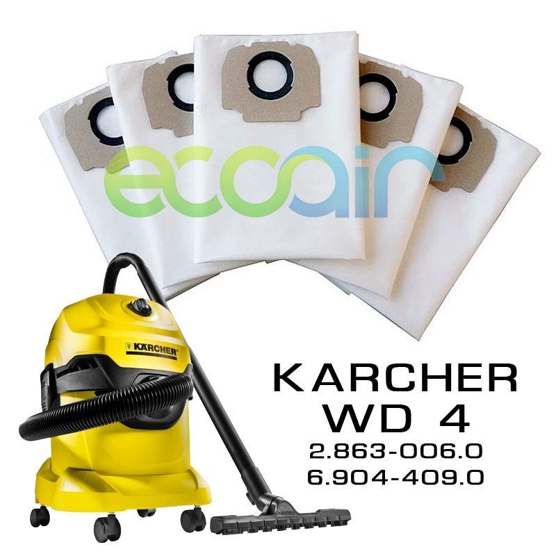 

Мешки Керхер для пылесоса KARCHER WD 4, 5 штук