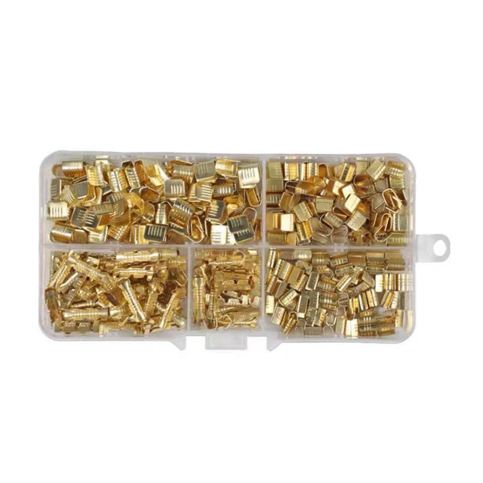 

500шт U-образные медные кольцевые клеммы Обжимной комплект Неизолированный Ассортимент кабельных проводов Лопата Электрический стыковой разъем 454TABC