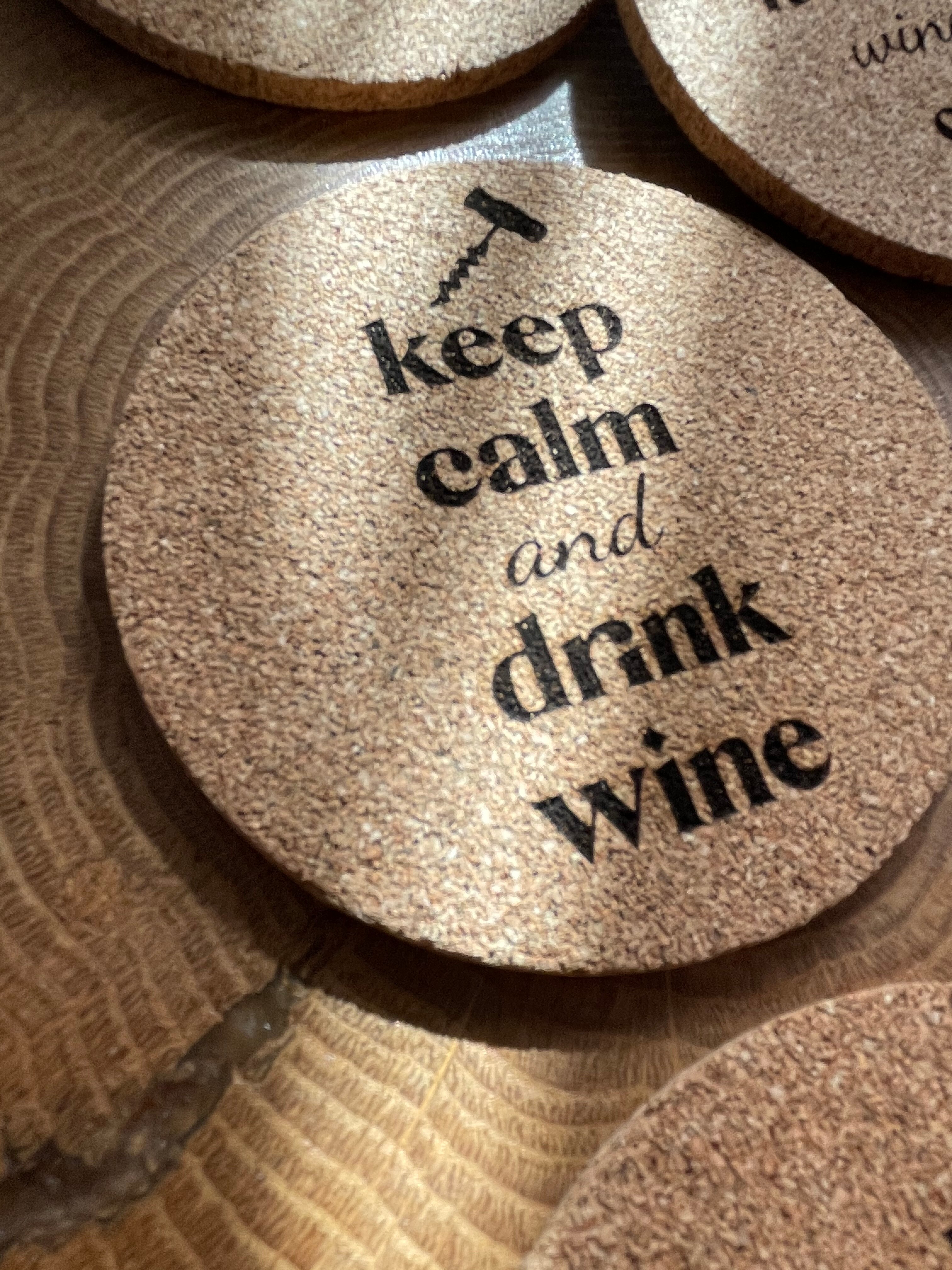

Набор пробковых подставок (костеров) WINE под бокал вина, кружку