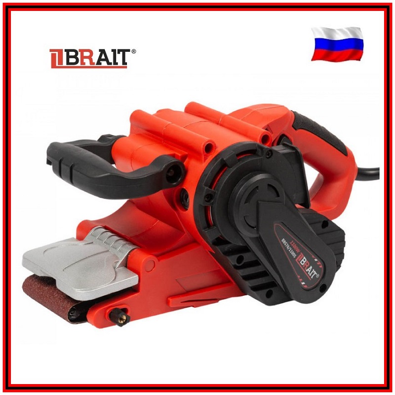 

Ленточная шлифовальная машина BRAIT ЛШМ BBS76/1100S, мощность 1100 Вт, 120-380м/мин, лента 76*533мм, регулировка скорости