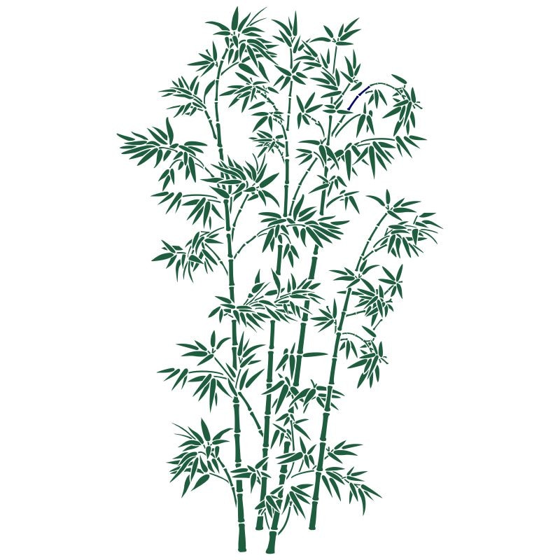 

Трафарет многоразовый для декора "Большой бамбук" - пластиковый шаблон для многократного применения с любыми красками