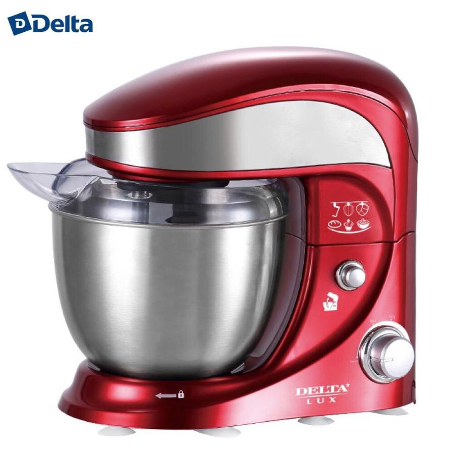 

Миксер планетарный DELTA LUX DL-5070Р, красный, мощность 1000 Вт, чаша из нержавеющей стали, 4 л