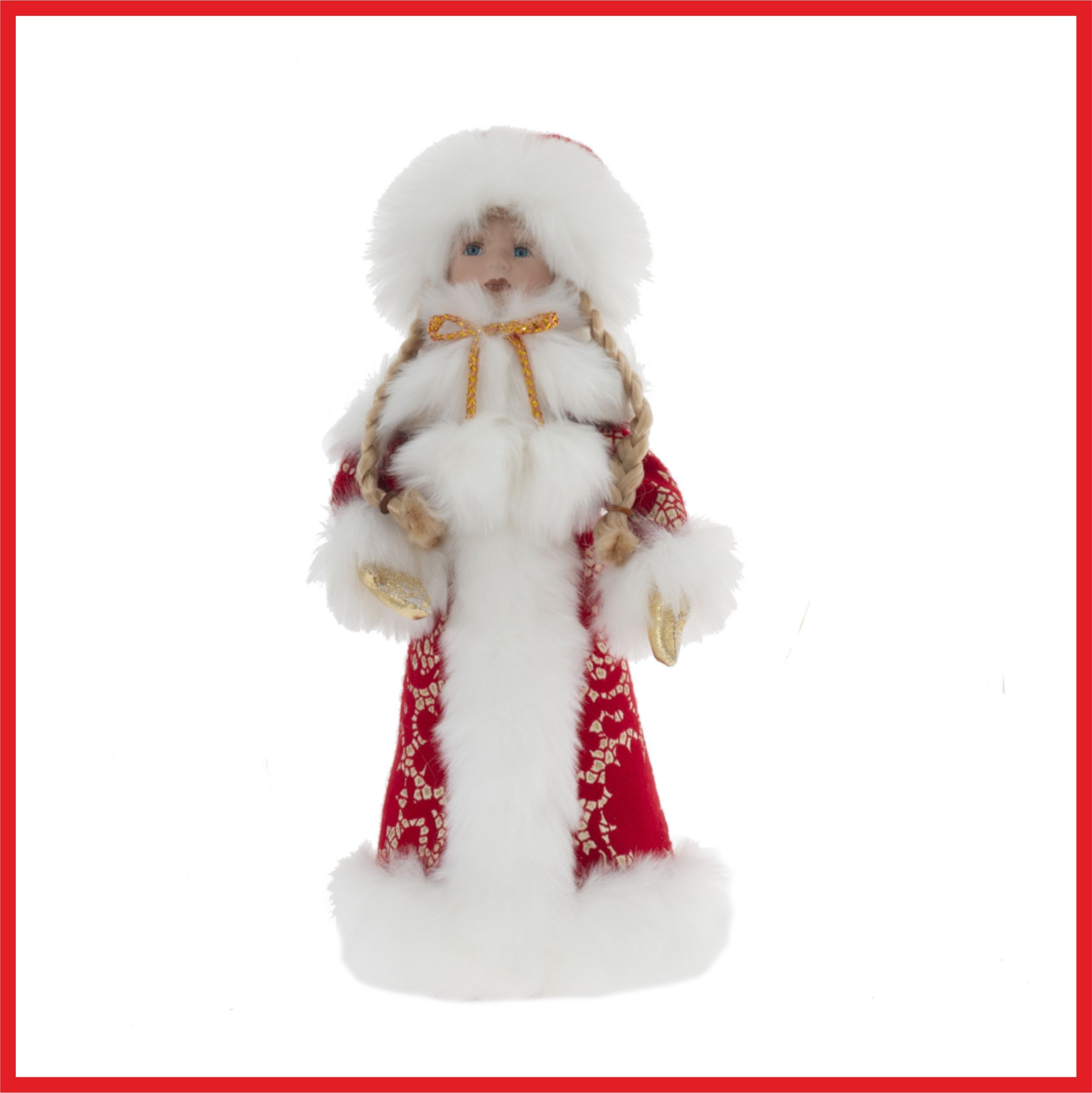 Фигурка Снегурочка под елку 38 см (с ёмкостью д/подарков,конфет),декоративная,синяя,золотая,красная,Новый год 2024 валя филиппенко 20 подарков на новый год